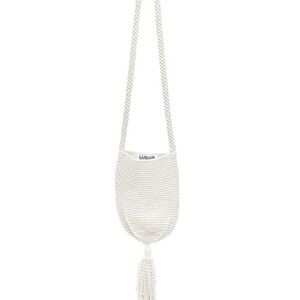 Lusana Woven Mischa Bag in Cream